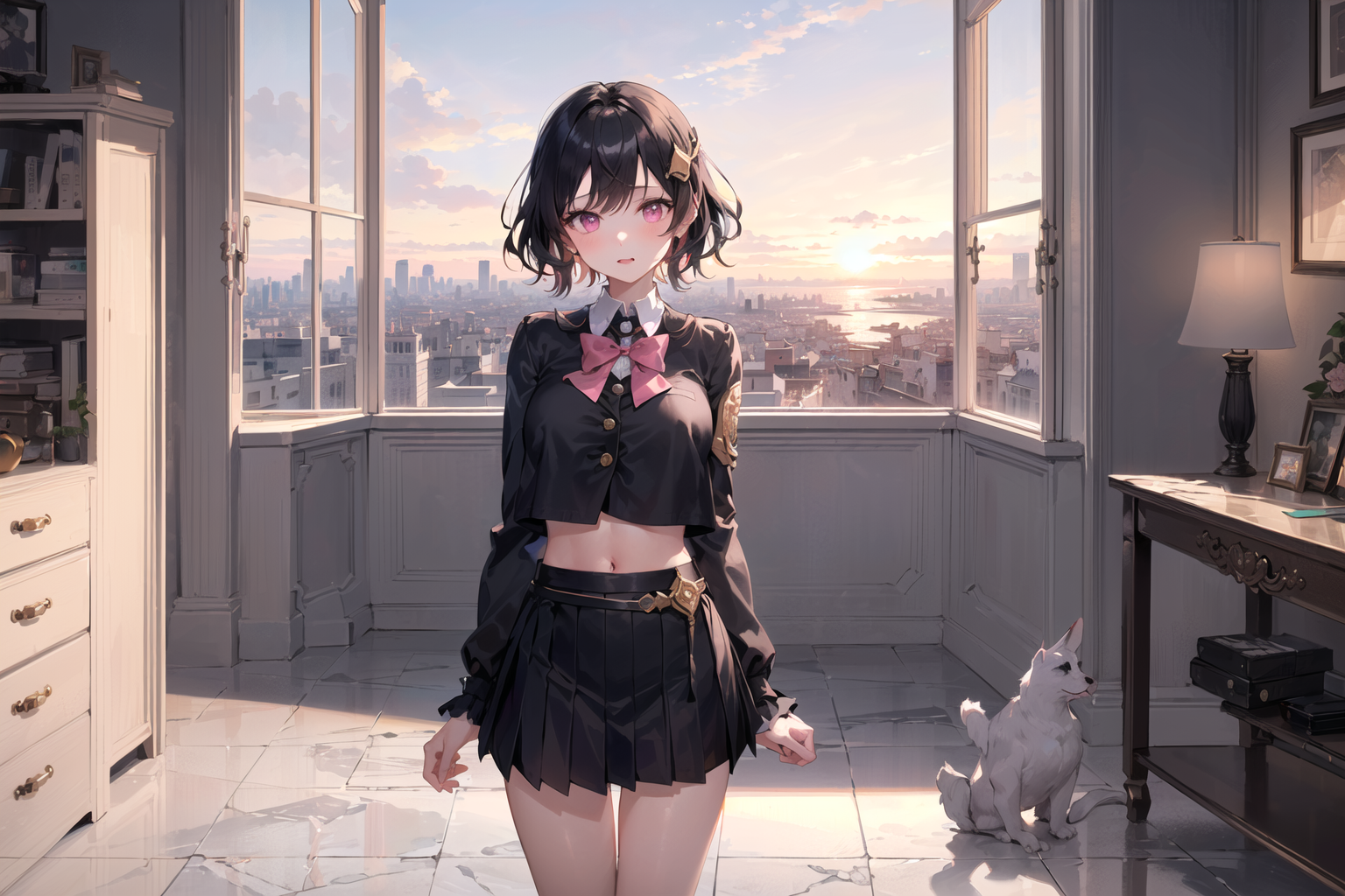 00729-221520444-(masterpiece, best quality, excellent quality), ((1girl, solo)), (gradient pink eye, black hair, short hair, school uniform, mic.png