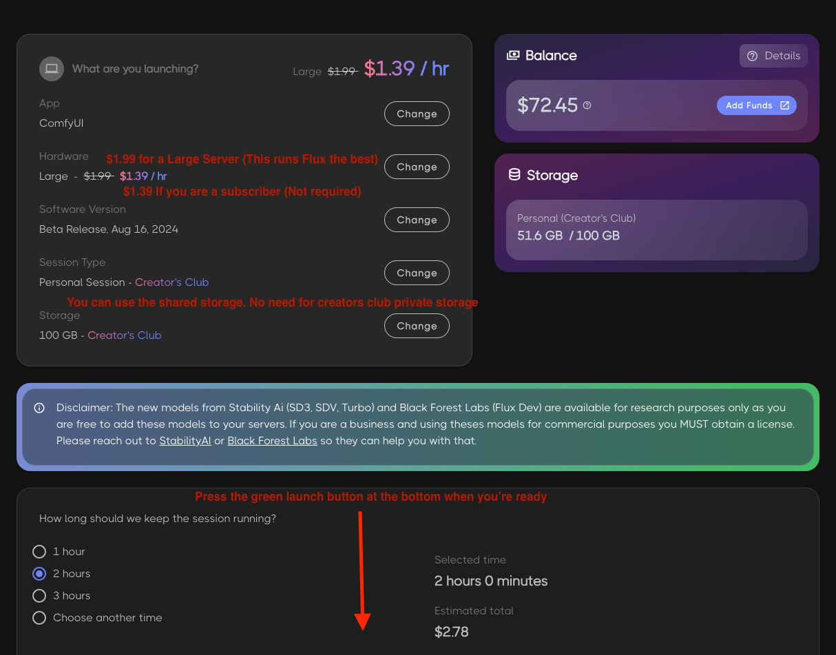 Launch ComfyUI on RunDiffusion