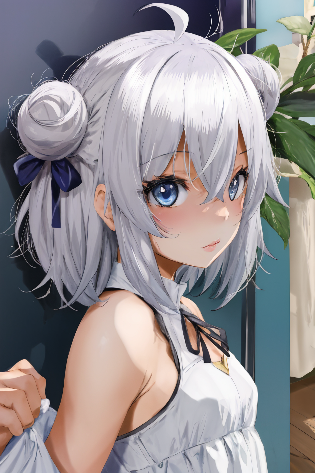 02468-2894133938-1girl, by fumihiko, fumihiko, 1girl, ahoge, blue eyes, breasts, double bun, grey hair, hair between eyes, hair bun, horns, mediu.png