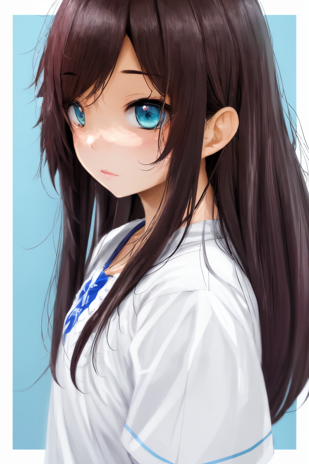 02485-2825319226-1girl, by fumihiko, fumihiko, 1girl, aqua eyes, blue eyes, brown hair, eyelashes, long hair, parted bangs, sidelocks, blue backg.png