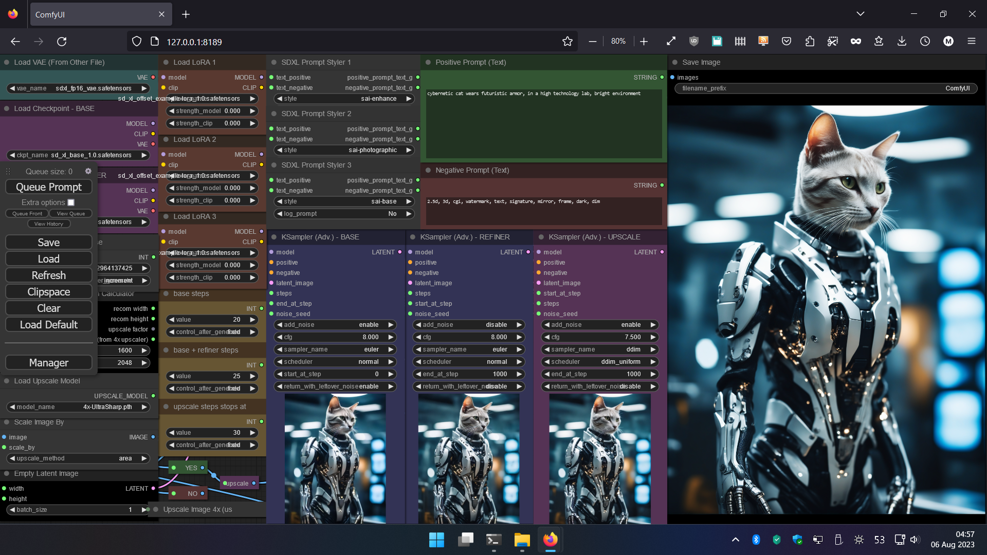 _preview_SDXL_tidy-SAIstyle-LoRA-VAE-RecRes-KsamplerUpscale-workflow-template.png