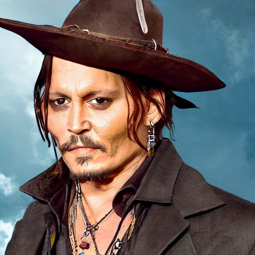 highly photorealistic picture of johnny depp.png