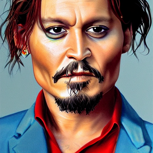 highly photorealistic picture of johnny depp.png